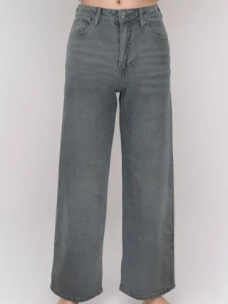 modne spodnie jeansowe ela szary tencel bawelna