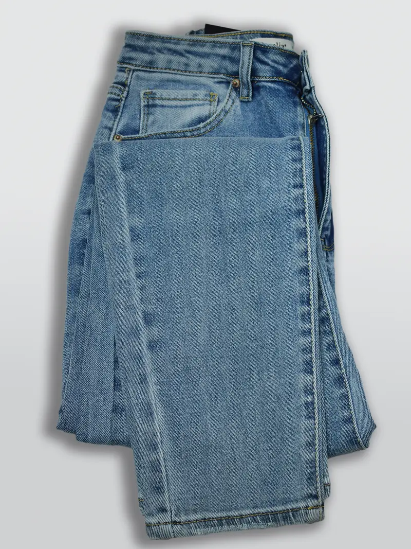 spodnie jeansowe wera wysoki stan jeansy regular fit modne