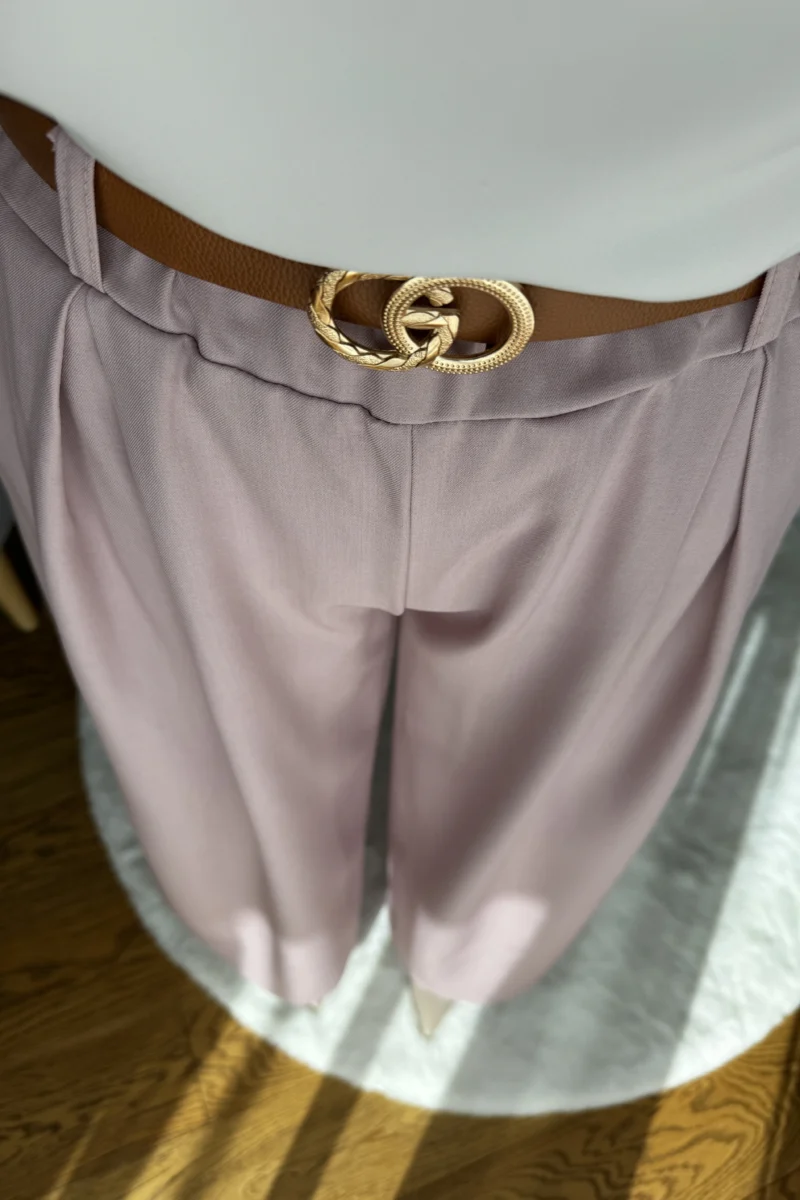 Alternative view of Modne Szerokie Spodnie z Paskiem - spodnie Zosia