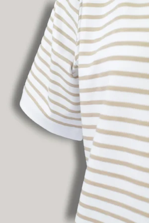 bawelniany t shirt damski wiki brazowe paski 6