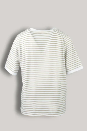 bawelniany t shirt damski wiki brazowe paski 8