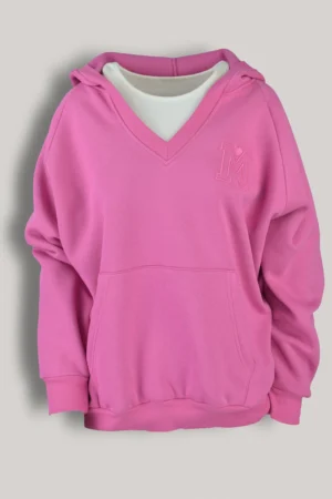 dres damski komplet bluza różowa