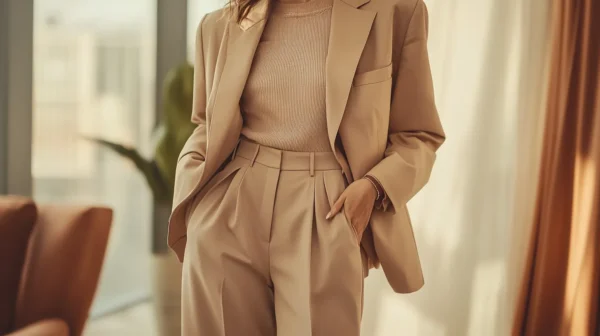elegancki wygodny strój do biura kobiety 2025