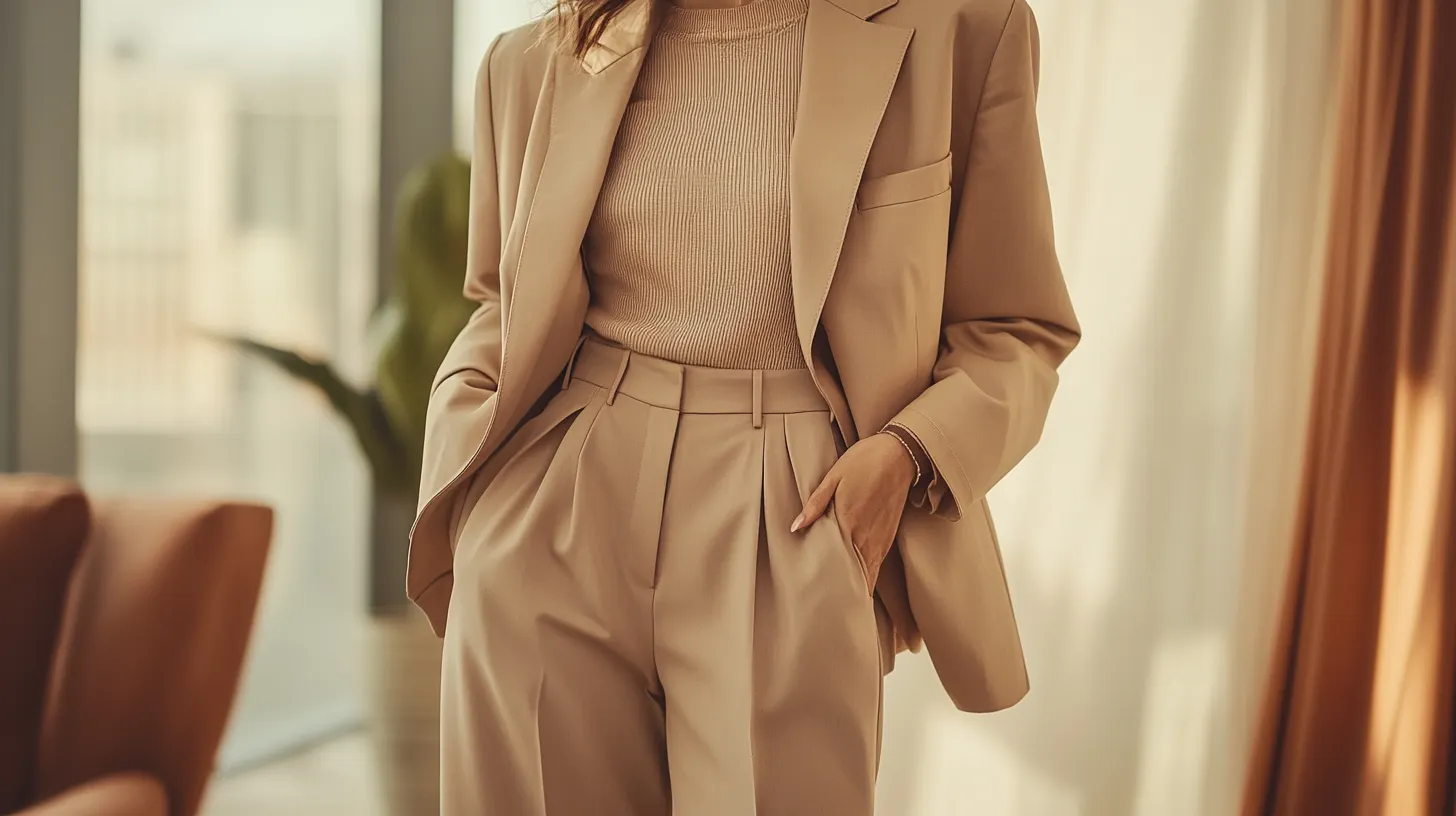 elegancki wygodny strój do biura kobiety 2025