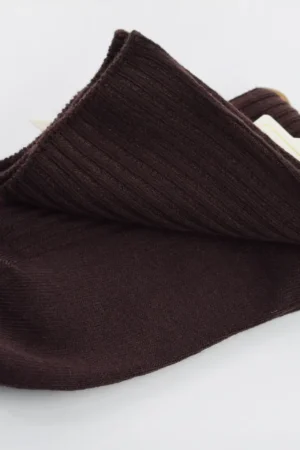 skarpetki siena brązowe prazkowe wygodne codzienne