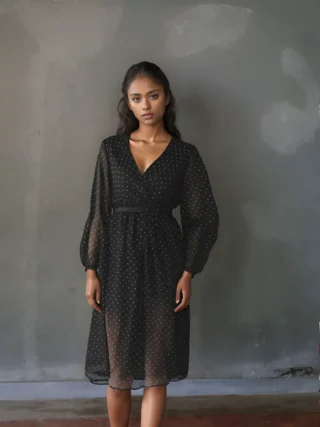 sukienka harper czarna elegancka na wyjscie krysztalki modna