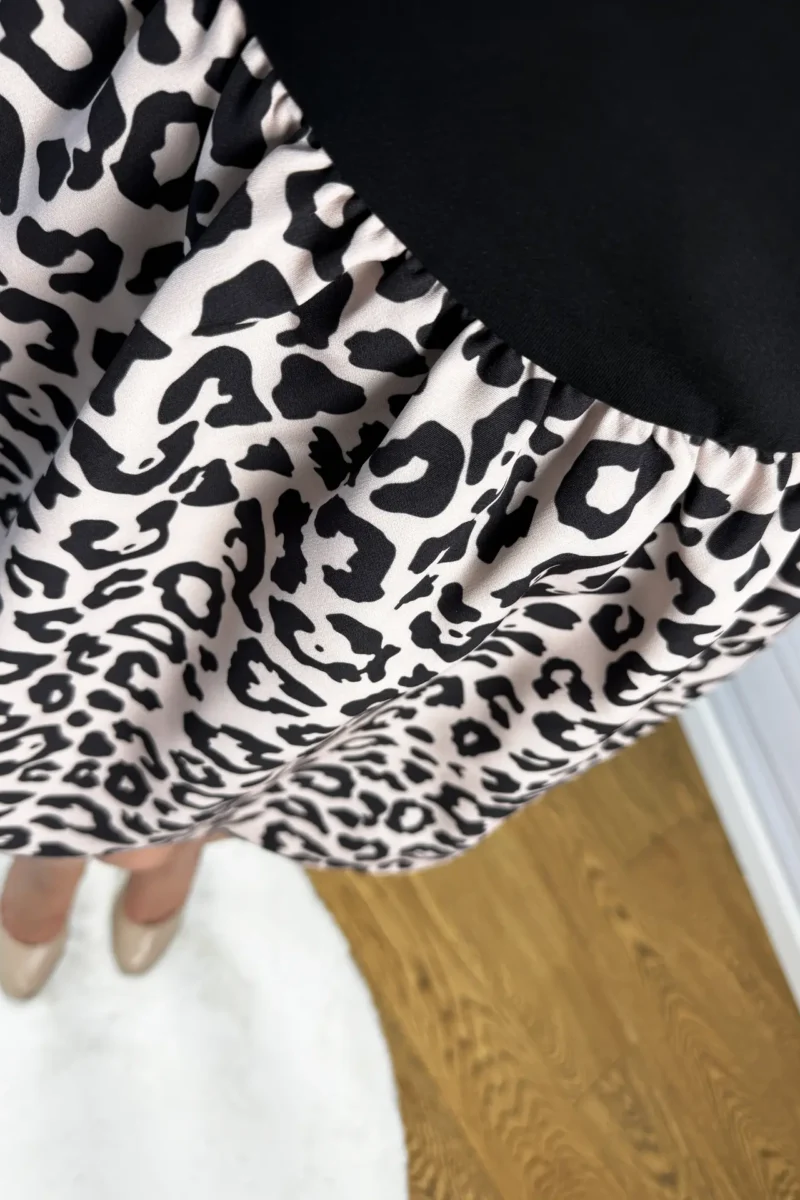 sukienka paula czarno beżowa w panterke 4