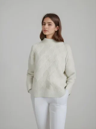 sweter amara polgolf damski beżowy zlobenia elegancki zimowy