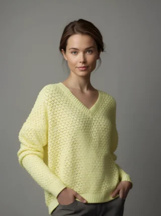 sweter pure szydelkowy damski rozmiar m rozowy