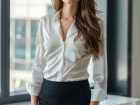 Elegancka bluzka do spódnicy ołówkowej - przewodnik po idealnych połączeniach 3 Elegancka biała bluzka do czarnej spódnicy ołówkowej - stylizacja biznesowa