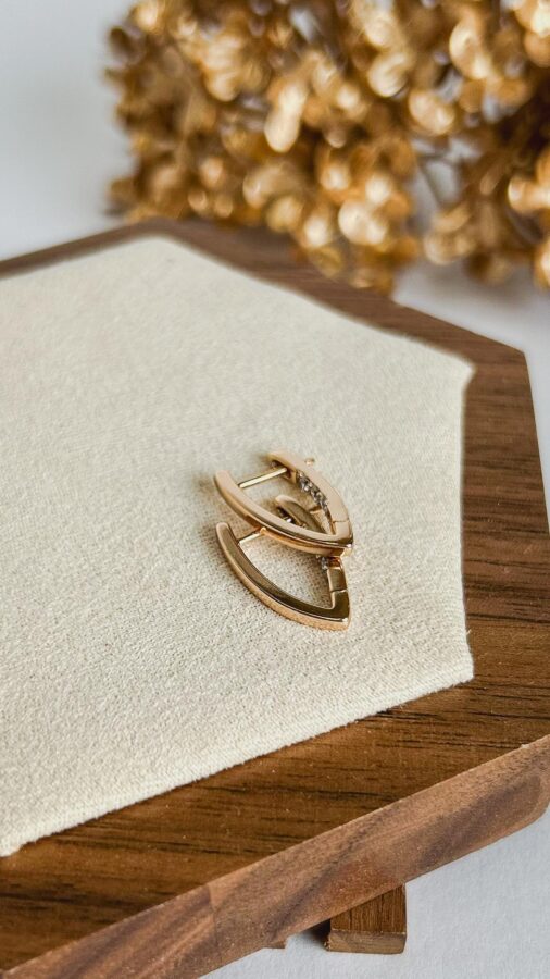 kolczyki luna zloty design stal chirurgiczna na codzien randke