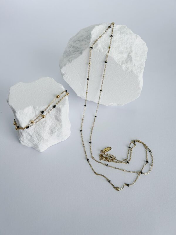 zloty naszyjnik novea podwojny biżuteria elegancka na kazda okazje