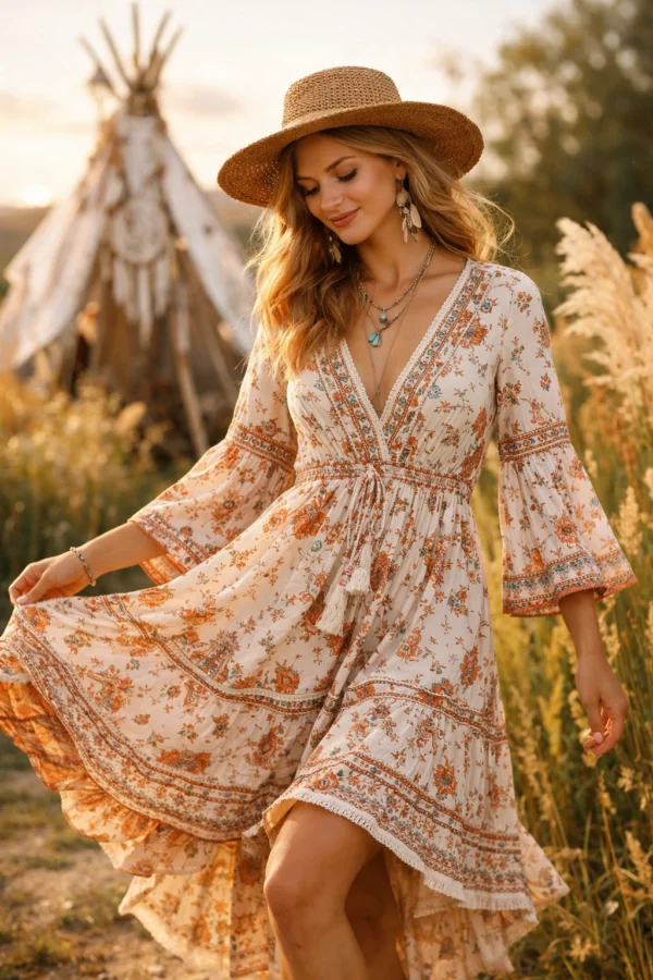 Sukienki w stylu boho na wiosnę